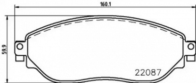 HELLA PAGID 8db355021891 -  Комплект тормозных колодок, дисковый тормоз